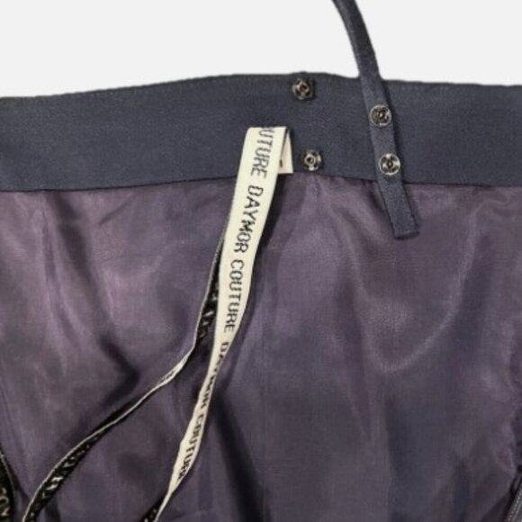 DAYMOR Couture Column Gown w/ Jacket Mother of Bride/Groom Blue Beaded Size 10 - Picture 15 of 16